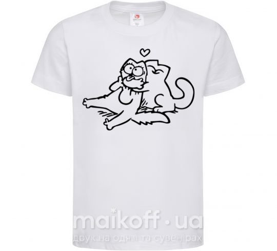 Дитяча футболка Love cat Білий фото