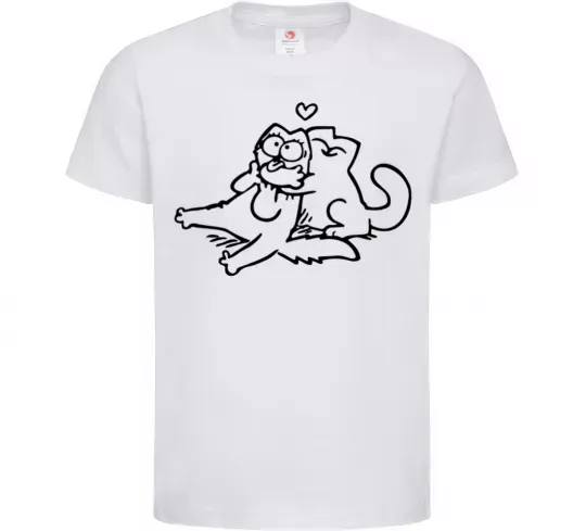 Дитяча футболка Love cat Білий фото