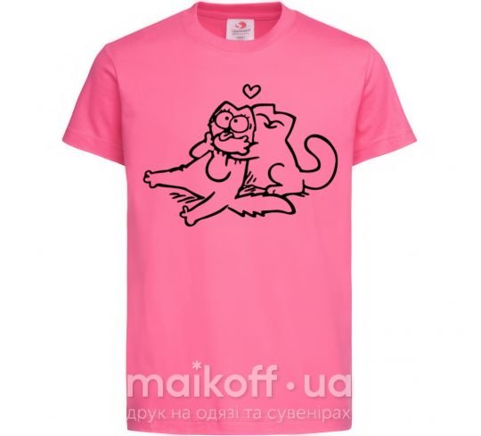 Дитяча футболка Love cat Яскраво-рожевий фото