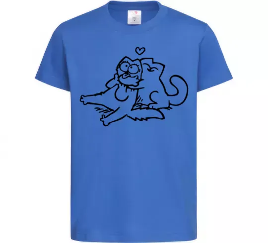 Дитяча футболка Love cat Яскраво-синій фото