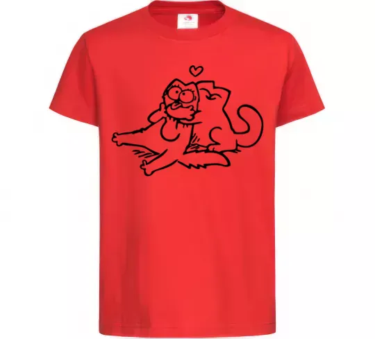 Дитяча футболка Love cat Червоний фото