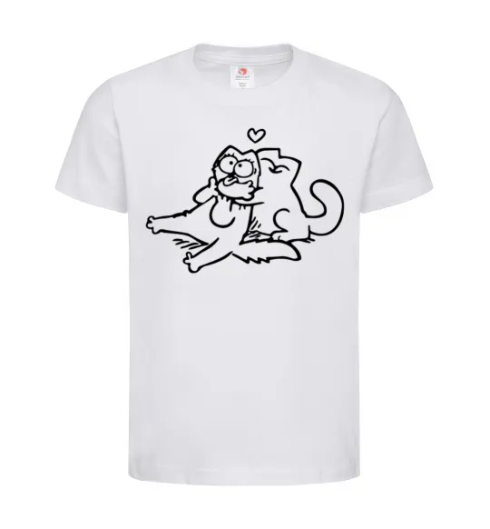 Дитяча футболка Love cat Білий фото