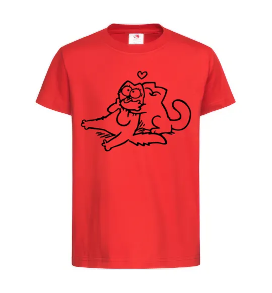 Дитяча футболка Love cat Червоний фото