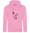 Мужская толстовка (худи) Spider and cat Розовый фото
