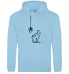 Жіноча толстовка (худі) Spider and cat Блакитний фото