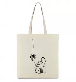 Эко-сумка Кіт Саймон читає Бежевый фото