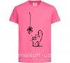 Детская футболка Spider and cat Ярко-розовый фото