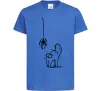 Детская футболка Spider and cat Ярко-синий фото