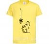 Детская футболка Spider and cat Лимонный фото
