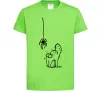 Детская футболка Spider and cat Лаймовый фото