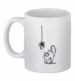 Чашка керамическая Кіт Саймон читає Белый фото