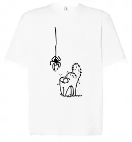 Футболка Оверсайз Cat mum Simon cat Черный фото