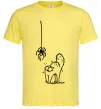 Мужская футболка Spider and cat Лимонный фото