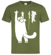 Чоловіча футболка Simon's cat oops Оливковий фото