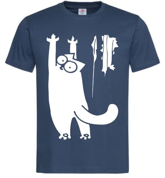 Чоловіча футболка Simon's cat oops Темно-синій фото