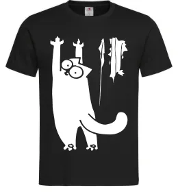 Чоловіча футболка Simon's cat oops Чорний фото