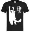 Чоловіча футболка Simon's cat oops Чорний фото
