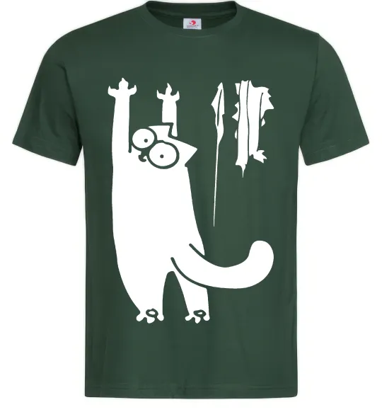 Чоловіча футболка Simon's cat oops Темно-зелений фото