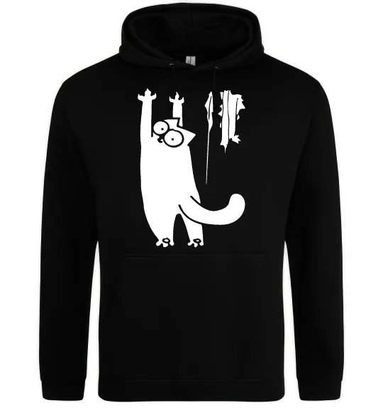 Чоловіча толстовка (худі) Simon's cat oops Чорний фото