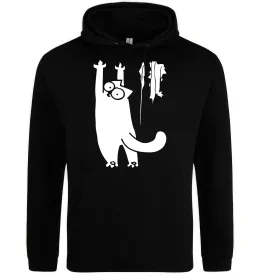 Чоловіча толстовка (худі) Simon's cat oops Чорний фото