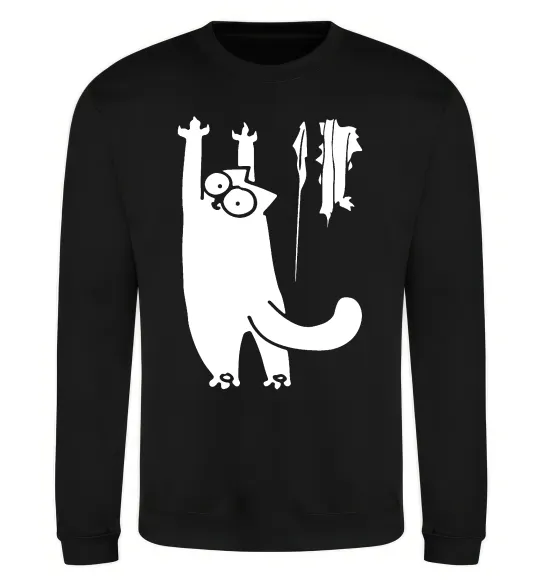 Світшот Simon's cat oops Чорний фото