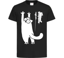 Детская футболка Simon's cat oops Черный фото