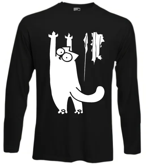 Лонгслив Simon's cat oops Черный фото