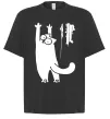 Футболка Оверсайз Simon's cat oops Черный фото