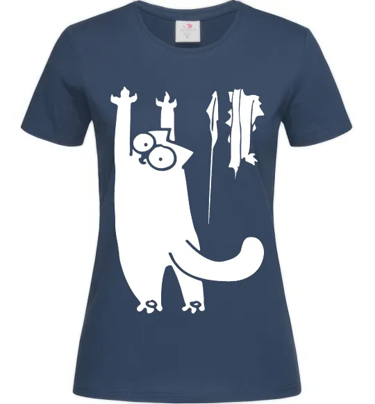 Жіноча футболка Simon's cat oops Темно-синій фото