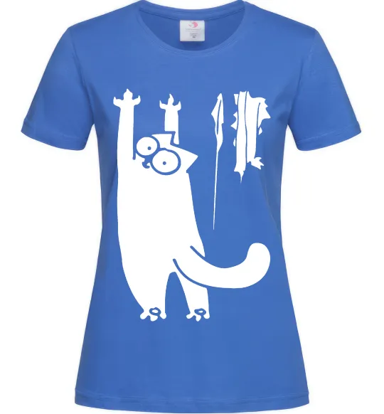 Жіноча футболка Simon's cat oops Яскраво-синій фото