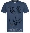 Чоловіча футболка Simon's cat oops Темно-синій фото