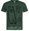 Мужская футболка Simon's cat oops Темно-зеленый фото