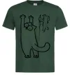 Мужская футболка Simon's cat oops Темно-зеленый Мужская футболка Simon's cat oops Темно-зеленый фото