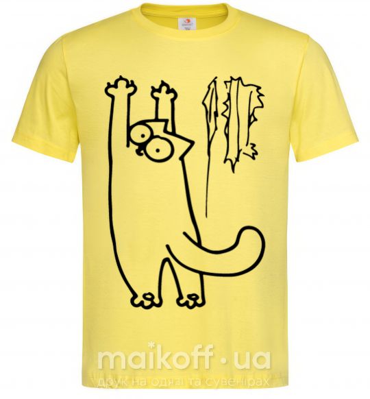 Мужская футболка Simon's cat oops Лимонный фото