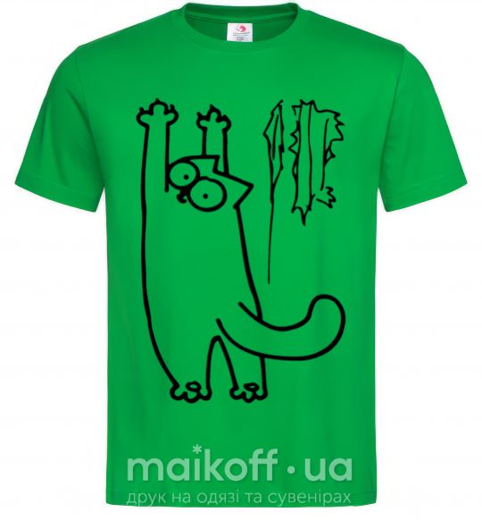 Чоловіча футболка Simon's cat oops Зелений фото
