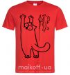 Мужская футболка Simon's cat oops Красный фото