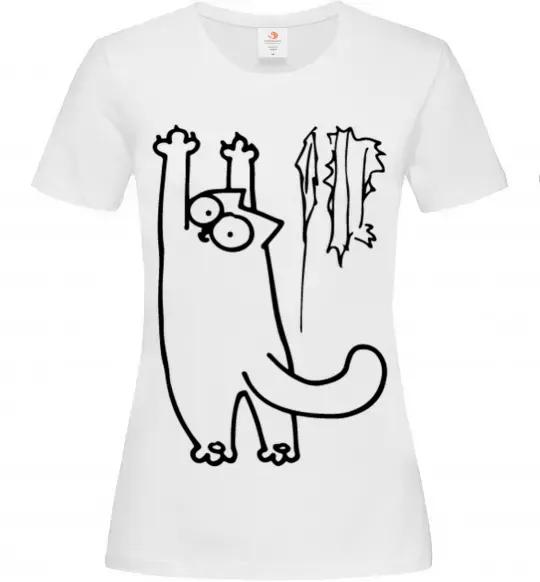 Жіноча футболка Simon's cat oops Білий фото