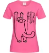 Жіноча футболка Simon's cat oops Яскраво-рожевий фото