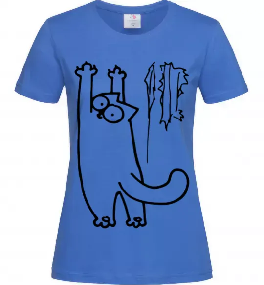 Жіноча футболка Simon's cat oops Яскраво-синій фото