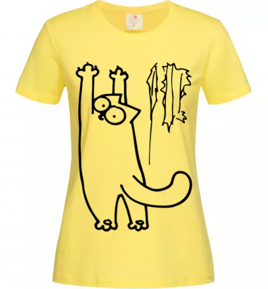 Жіноча футболка Simon's cat oops Лимонний фото