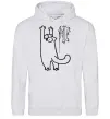 Жіноча толстовка (худі) Simon's cat oops Сірий меланж фото