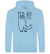 Жіноча толстовка (худі) Simon's cat oops Блакитний фото