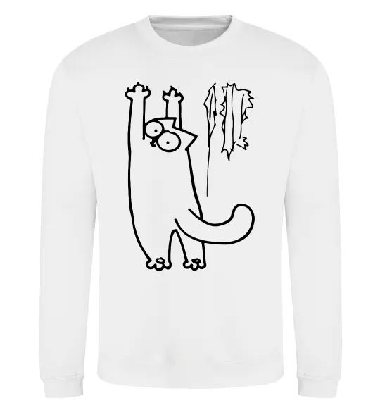 Світшот Simon's cat oops Білий фото