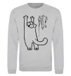 Світшот Simon's cat oops Сірий меланж фото