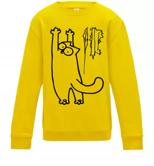 Детский Свитшот Simon's cat oops Солнечно желтый фото