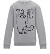 Детский Свитшот Simon's cat oops Серый меланж фото