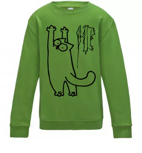 Детский Свитшот Simon's cat oops Лаймовый фото