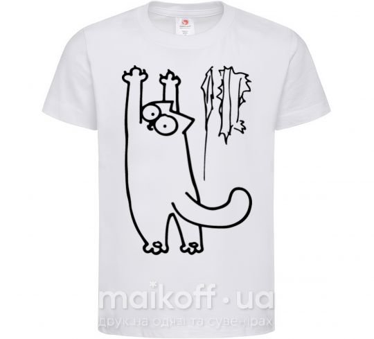 Детская футболка Simon's cat oops Белый фото