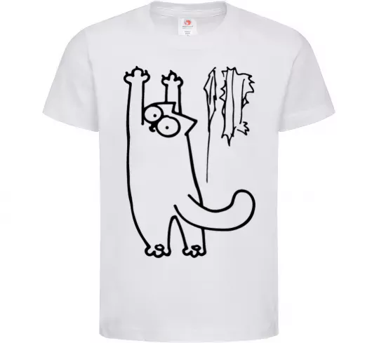 Детская футболка Simon's cat oops Белый фото