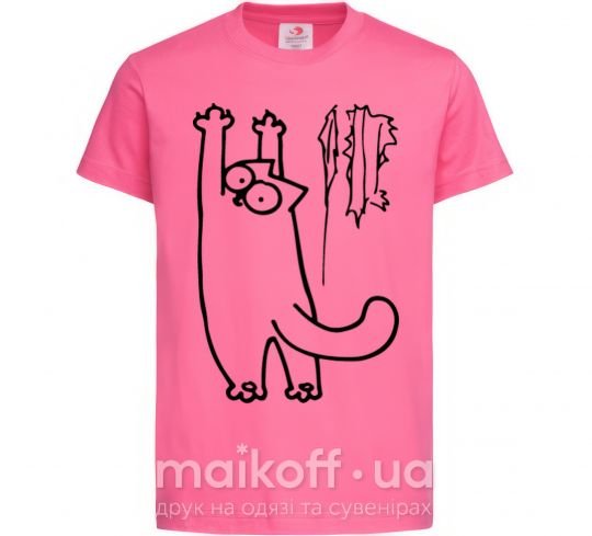 Детская футболка Simon's cat oops Ярко-розовый фото